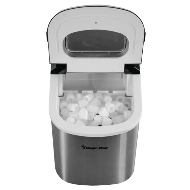 Magic Chef® 27-Pound-Capacity Portable Ice Maker (Stainless Steel)