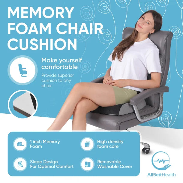 AllSett Health® Extra-Large-Seat Computer Chair Cushion