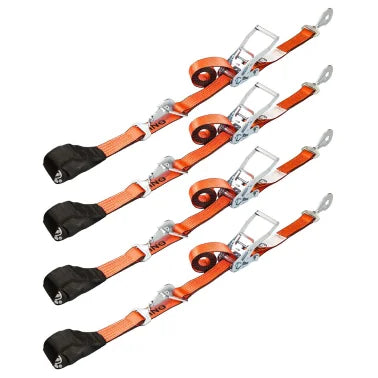 RYTASH® Combo Axle Tie-Down Ratchet Straps with Twisted Snap Hooks, 2 In. x 114 In., 4 Count