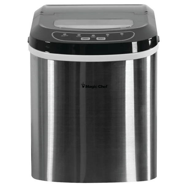 Magic Chef® 27-Pound-Capacity Portable Ice Maker (Stainless Steel)