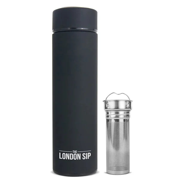 The London Sip® Tea Infuser Bottle (16 Oz.; Black)