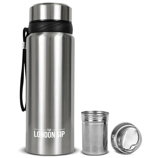 The London Sip® Tea Infuser Bottle (25 Oz.; Silver)