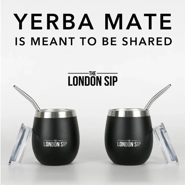 The London Sip® Yerba Mate Cup Set, 8 Oz. (Black)