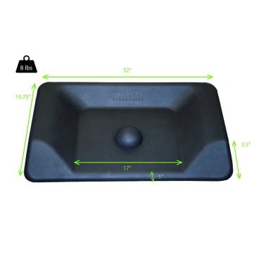 Uncaged Ergonomics® Active Standing Anti-Fatigue Desk Floor Mat with Massage Ball, 32 In. x19.75 In., Black