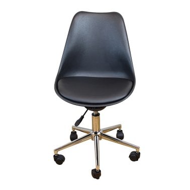 Uncaged Ergonomics® Active Task Chair with Balance Seat and Auto-Locking Casters, Black