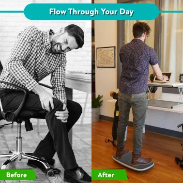 Uncaged Ergonomics® BASE Standing Desk Balance Board with Anti-Fatigue Mat