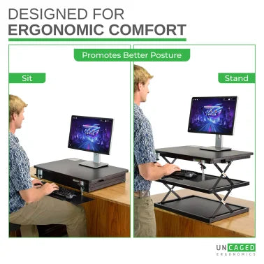 Uncaged Ergonomics® CHANGEdesk Adjustable Standing Desk Converter