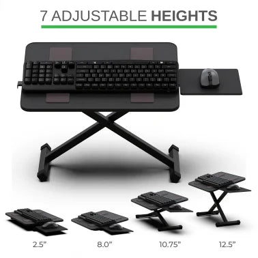 Uncaged Ergonomics® KT3 Computer Keyboard Riser Stand for Desk