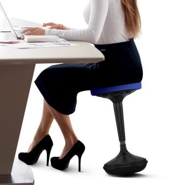 Uncaged Ergonomics® Wobble Stool® Adjustable-Height Standing Desk and Balance Stool (Blue)