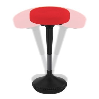 Uncaged Ergonomics® Wobble Stool® Adjustable-Height Standing Desk and Balance Stool (Red)