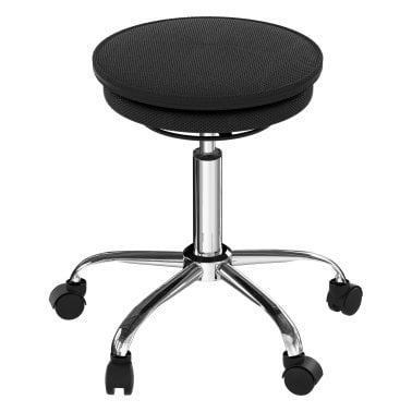 Uncaged Ergonomics® Wobble Stool Air® Adjustable-Height Rolling Balance Stool, Black