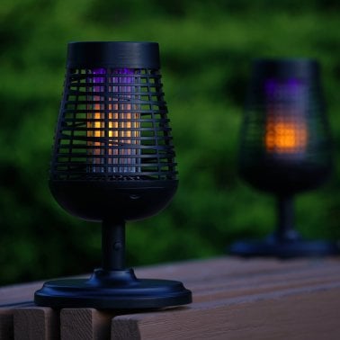 PIC® Flickering Flame Solar Bug Zapper Insect Killer Torch