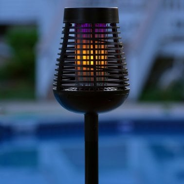 PIC® Flickering Flame Solar Bug Zapper Insect Killer Torch