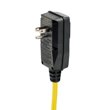 Tripp Lite® by Eaton® Power It!® Safety Power Strip, 8 Outlets, 12-Ft. Cord with GFCI Plug, Yellow and Black, TLM812GF