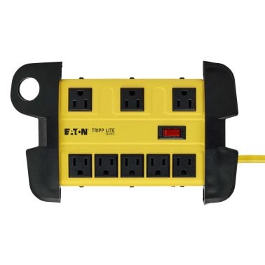 Tripp Lite® by Eaton® Power It!® Safety Power Strip, 8 Outlets, 12-Ft. Cord with GFCI Plug, Yellow and Black, TLM812GF