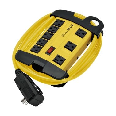 Tripp Lite® by Eaton® Power It!® Safety Power Strip, 8 Outlets, 12-Ft. Cord with GFCI Plug, Yellow and Black, TLM812GF