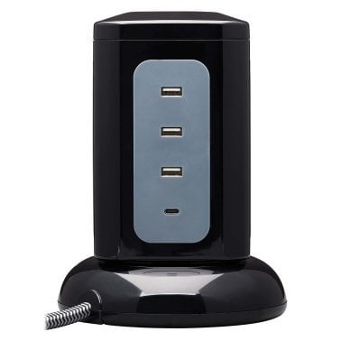 Tripp Lite® by Eaton® Protect It!® 1,800-Joules Surge Protector Tower, 6 Outlets with 4 USB Ports, 8-Ft. Cord, TLP606UCTOWER