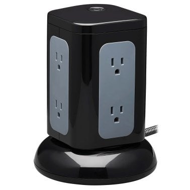 Tripp Lite® by Eaton® Protect It!® 1,800-Joules Surge Protector Tower, 6 Outlets with 4 USB Ports, 8-Ft. Cord, TLP606UCTOWER