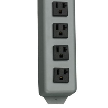 Tripp Lite® by Eaton® Industrial Metal Power Strip, 6 Outlets, 15-Ft. Cord with 5-20P Plug, Bluish Gray, UL620-15