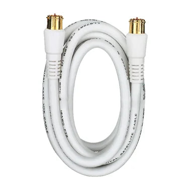 RCA RG6 Coaxial Cable with F-Connectors (3 Ft.; White)