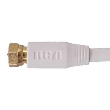 RCA RG6 Coaxial Cable with F-Connectors (12 Ft.; White)