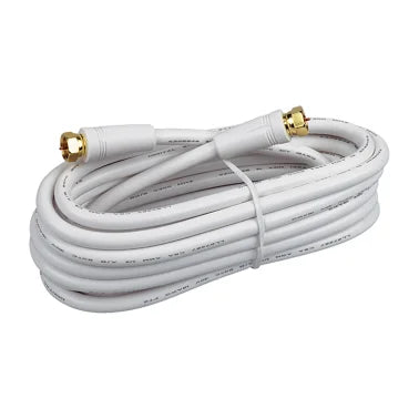 RCA RG6 Coaxial Cable with F-Connectors (12 Ft.; White)