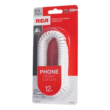 RCA Standard Handset Coil Cord (12 Ft.; White)