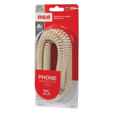 RCA Standard Handset Coil Cord (25 Ft.; Almond)