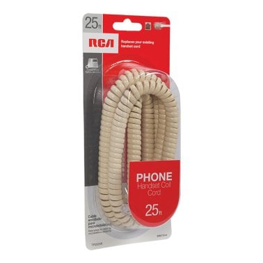 RCA Standard Handset Coil Cord (25 Ft.; Almond)