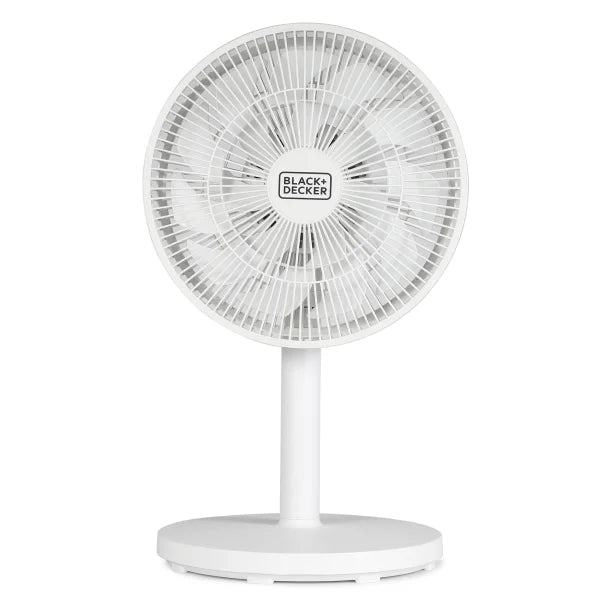 BLACK+DECKER™ BFDTD12VW 12-In. 3-Speed Oscillating Portable Dual-Blade Table Fan with Remote, White