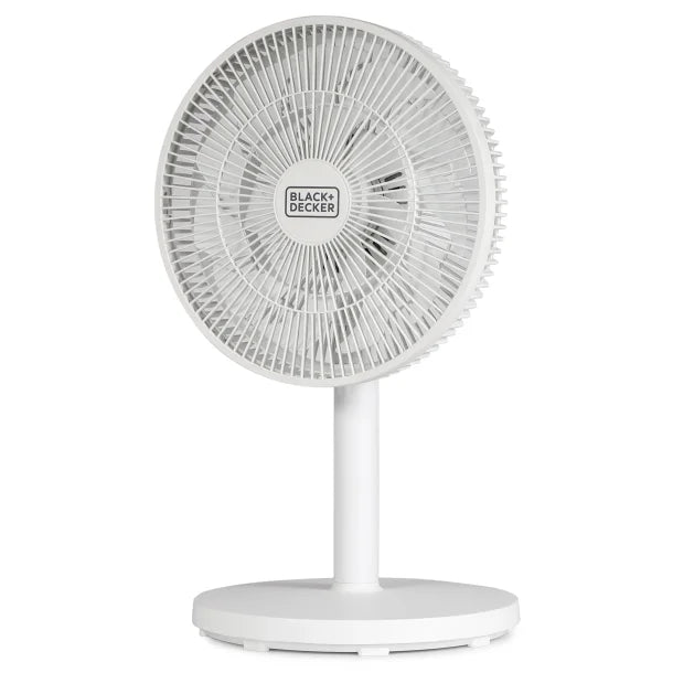 BLACK+DECKER™ BFDTD12VW 12-In. 3-Speed Oscillating Portable Dual-Blade Table Fan with Remote, White