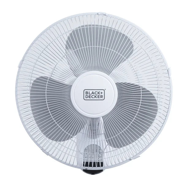 BLACK+DECKER™ BFWL16R 16-In. 3-Speed Oscillating Wall Fan with Remote, White