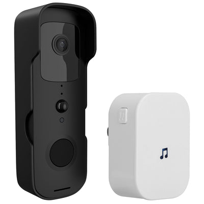 Wireless Smart Wi-Fi Video Doorbell Security Phone Doorbell Intercom Camera Two Way Audio Night Vision Compatible with Alexa Google Assistant 