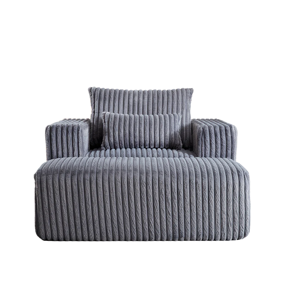 62.5-Inch Corduroy Sponge Sofa Lounge Chair No Assembly 