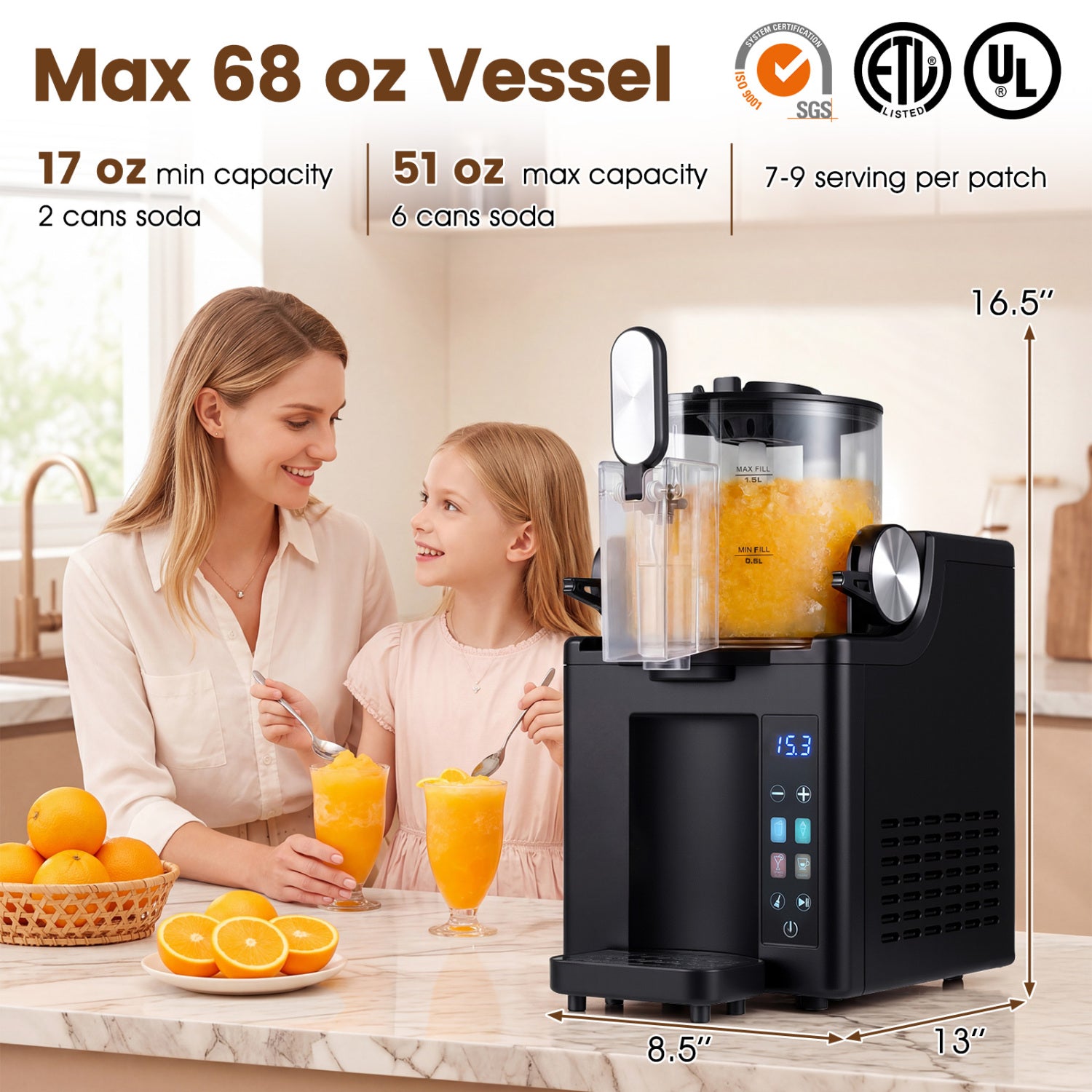 Slushie Machine for Home 68 oz Frozen Drink Maker with 4 Presets