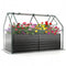 68 x 33 x 21 Inch Galvanized Raised Garden Bed with Cover-Black