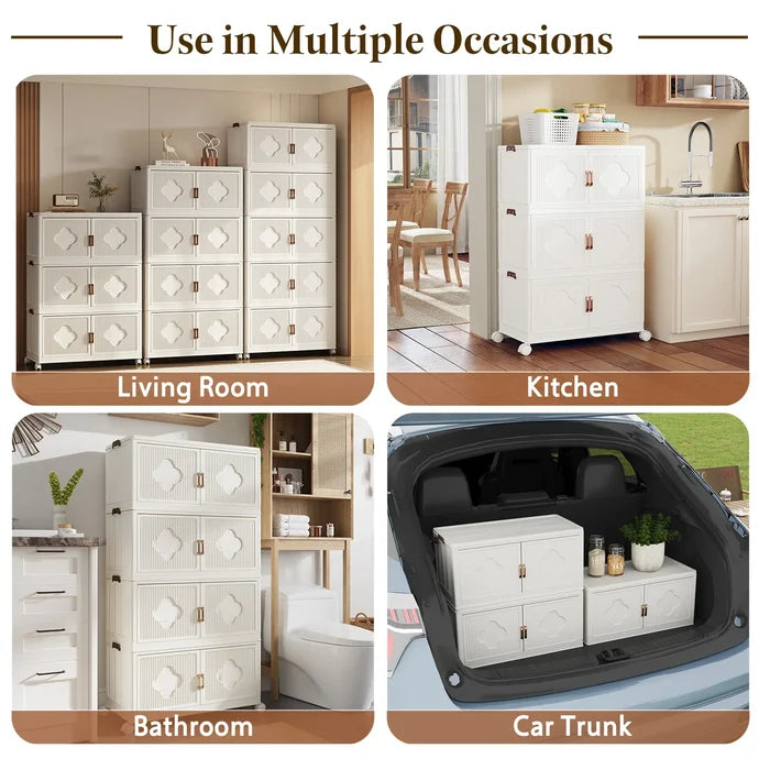 AECOJOY Super Large Foldable Storage Box with Lid