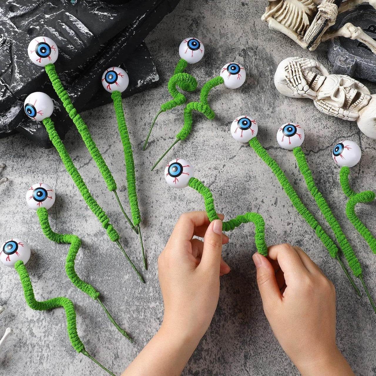 Halloween Three-dimensional Eye Beads Twig Cutting Bouquet Creative Funny Decoration 