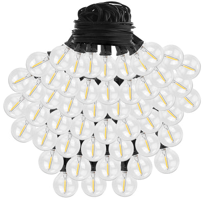 50FT Decorative Globe String Lights Outdoor Indoor 25Pcs Bulb Light Strings Fairy String Lamps for Garden Lawn Patio Cafe Party 