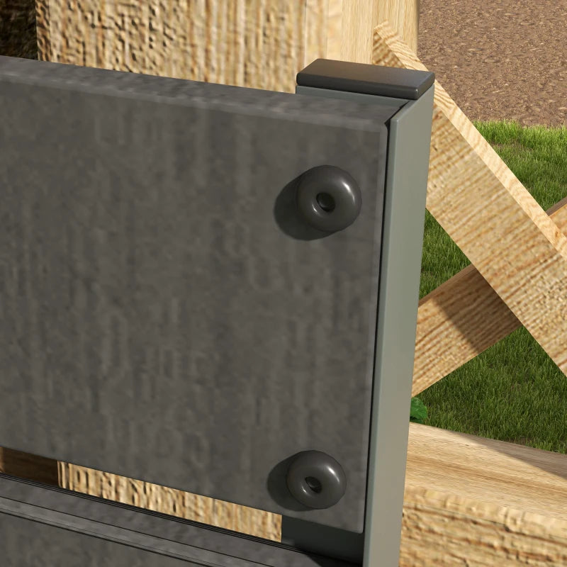 Trellis Planter for Climbing Plants, Raised Garden Bed with Trellis, Planter Box for Outdoor Garden, Dark Grey