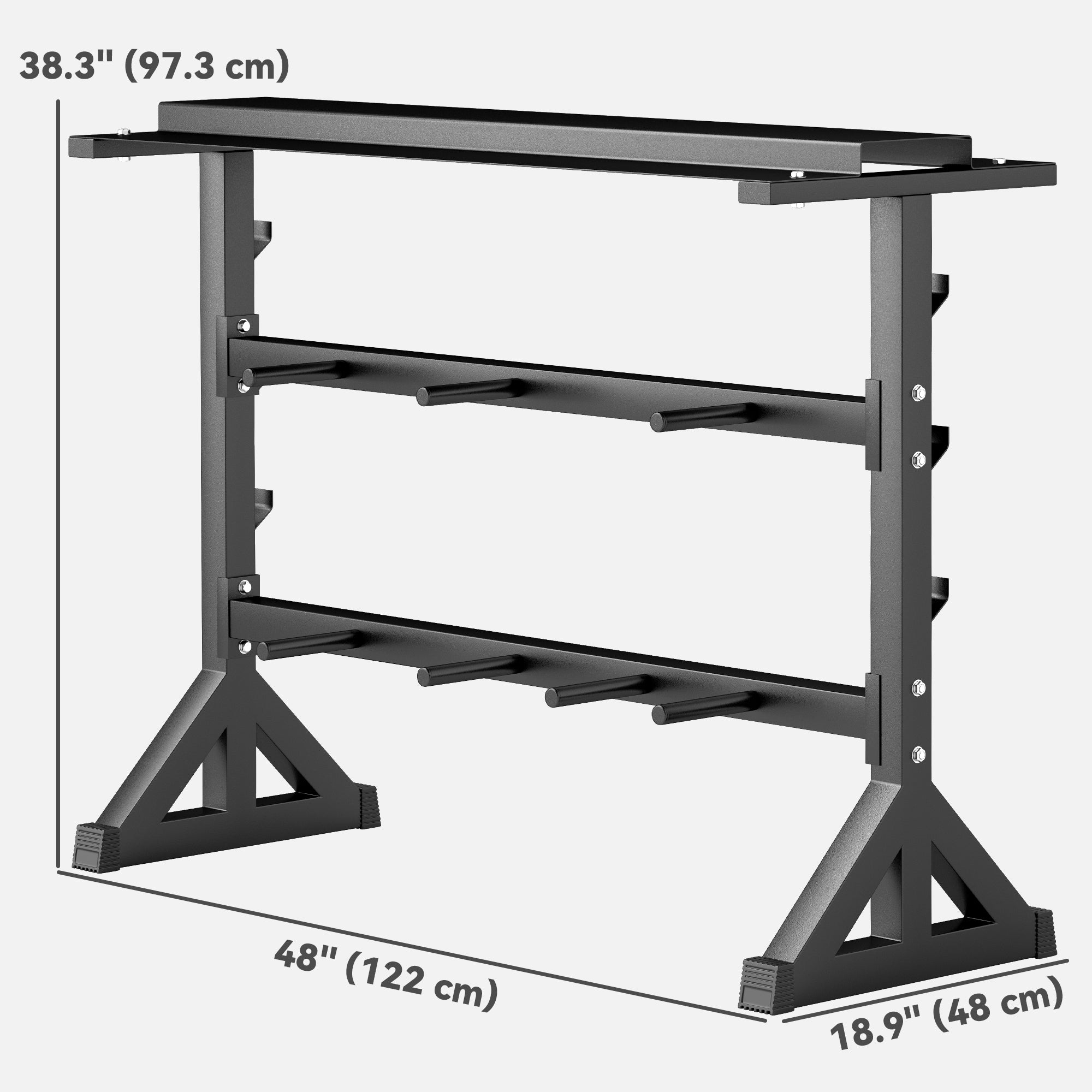 Soozier 1100LBS Capacity Weight Rack, Weight Plate Rack, and Dumbbell Rack for Home Gym Storage 