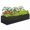 8 x 2.6 x 1.5ft Galvanized Raised Garden Bed, Reinforced Outdoor Planter Box with Open Bottom, Black