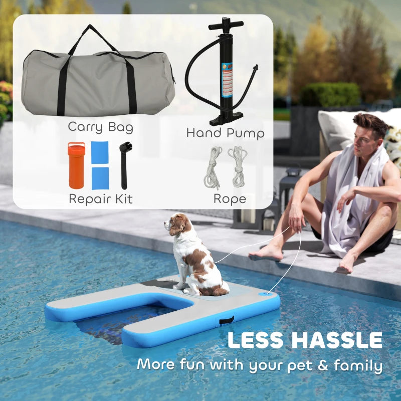Floating Boat Ramp for Swimming Pets Up to 200 lbs, for Pool, Lake, Boat, Dock