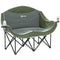 Portable Camp Chair, Double Camping Chair with Cup Holders and Carry Bag, Support 551 lbs, Dark Green