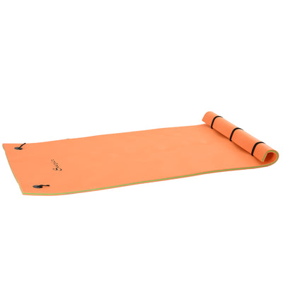 Soozier 10x5ft Orange Roll-Up Pool Float: Water Mat for Lake, Ocean, Pool Relaxation & Recreation 