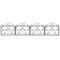Outsunny Garden Fence 4 Pack Metal Wire Fencing Scroll Flower Design Border Animal Barrier for Backyard Black