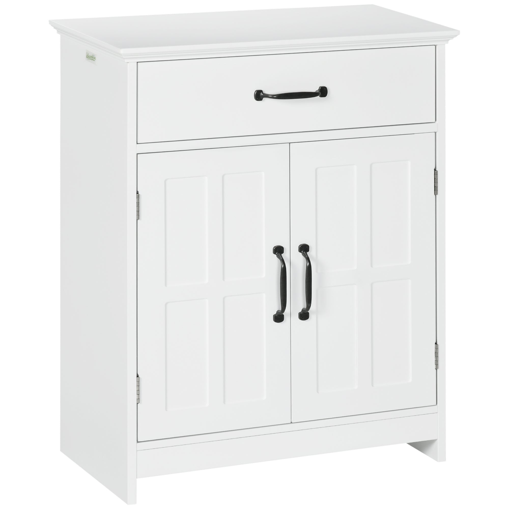 kleankin 2-Door Bathroom Cabinet: Adjustable Shelves, Versatile Storage & Compact 23.6"x11.8"x29.5" Design in White Finish 