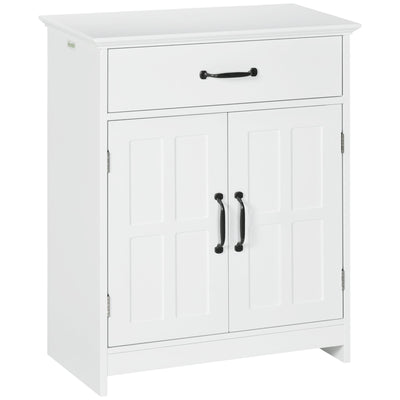 kleankin 2-Door Bathroom Cabinet: Adjustable Shelves, Versatile Storage & Compact 23.6"x11.8"x29.5" Design in White Finish 