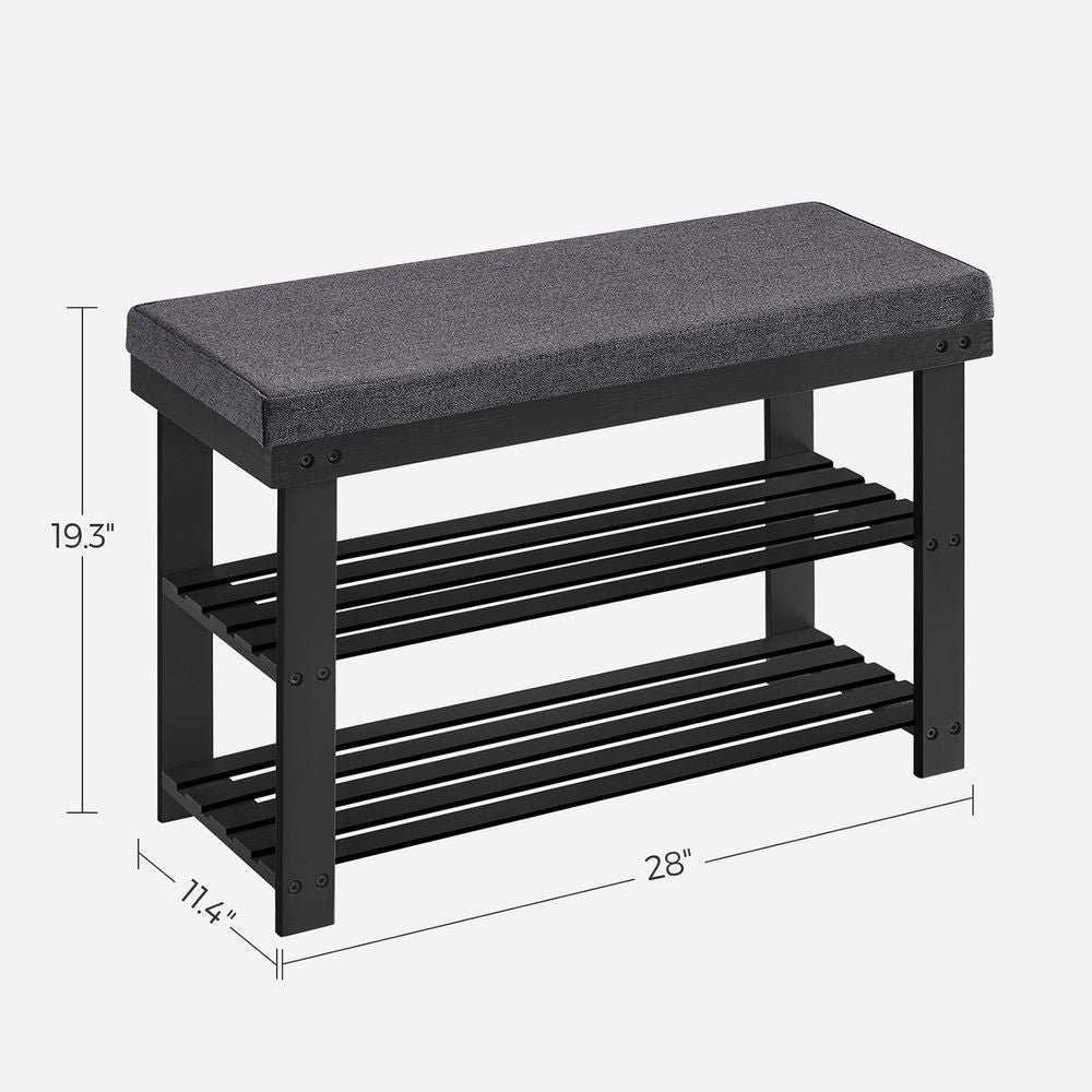SONGMICS Bamboo Shoe Bench 