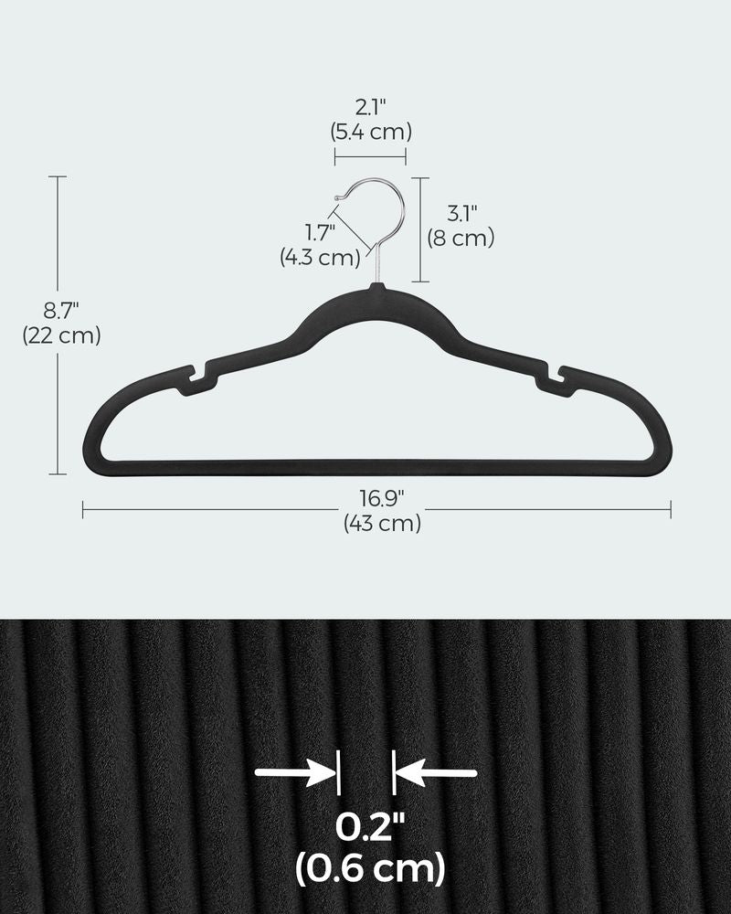 SONGMICS Velvet Hangers 